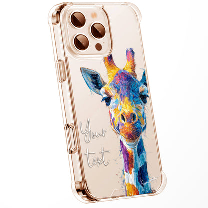 Animal Wildlife WaterColour Personalised Phone Case Splatter Painting Limited Edition Artwork CLEAR Cover Case, Exclusive Art for iPhone 16 15 14 13 12 11 Ranges - CUSTOMISE ONLINE