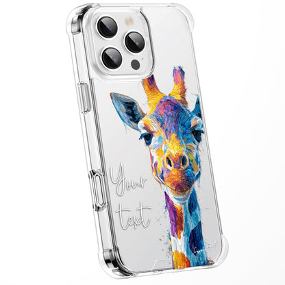 Animal Wildlife WaterColour Personalised Phone Case Splatter Painting Limited Edition Artwork CLEAR Cover Case, Exclusive Art for iPhone 16 15 14 13 12 11 Ranges - CUSTOMISE ONLINE