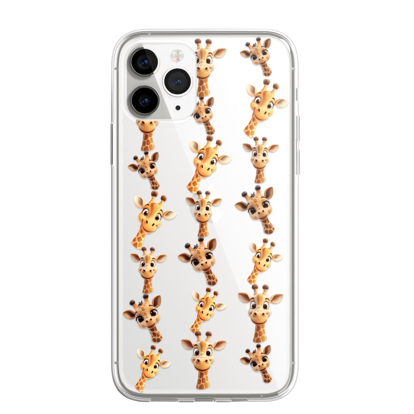 Giraffe Family Phone Case Personalised CLEAR Cute Splatter Phone Cover Case for iPhone 14 13 12