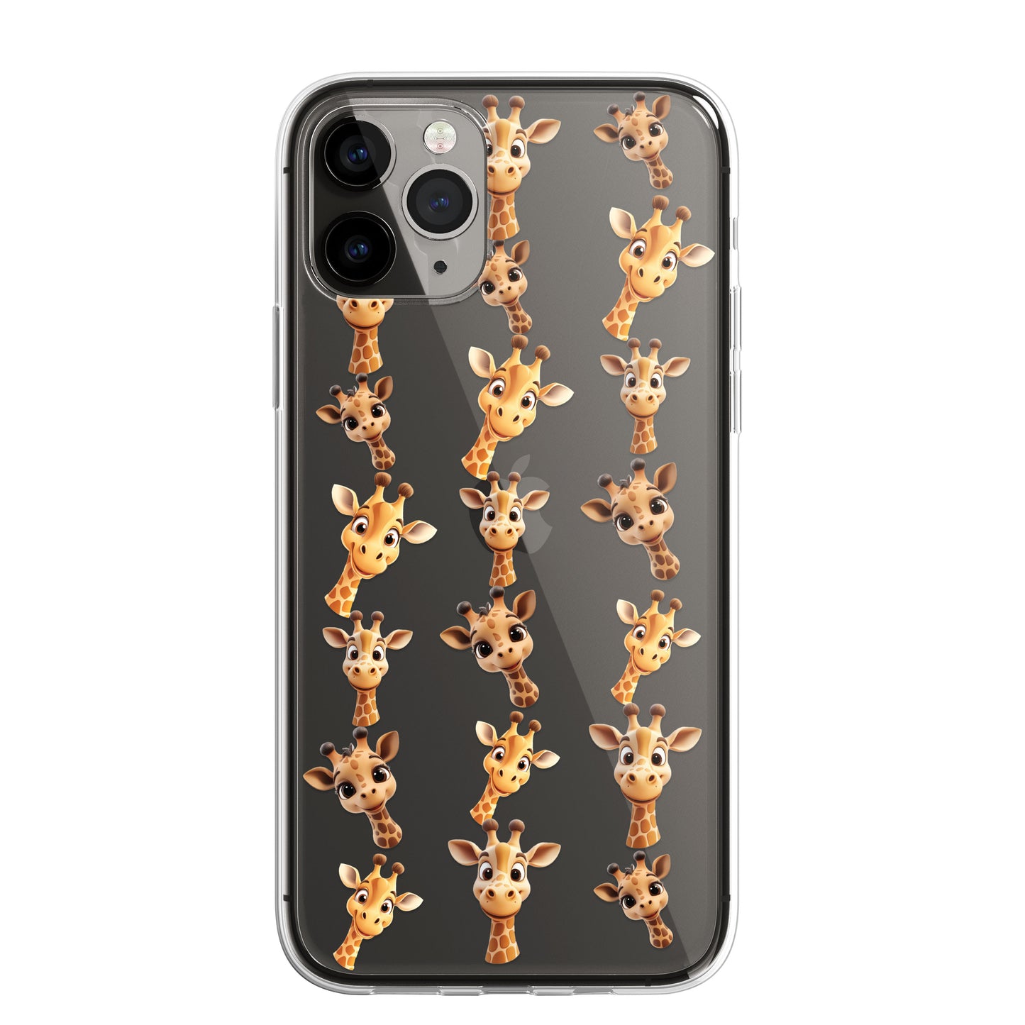 Giraffe Family Phone Case Personalised CLEAR Cute Splatter Phone Cover Case for iPhone 14 13 12