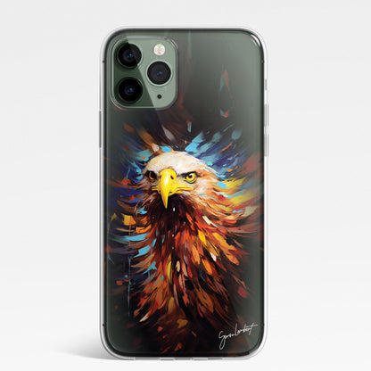 British Birds Phone Case Palette Knife Art CLEAR Cover Case for iPhone 15 14 13 12 Pro +