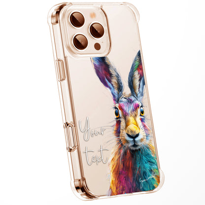 Animal Wildlife WaterColour Personalised Phone Case Splatter Painting Limited Edition Artwork CLEAR Cover Case, Exclusive Art for iPhone 16 15 14 13 12 11 Ranges - CUSTOMISE ONLINE
