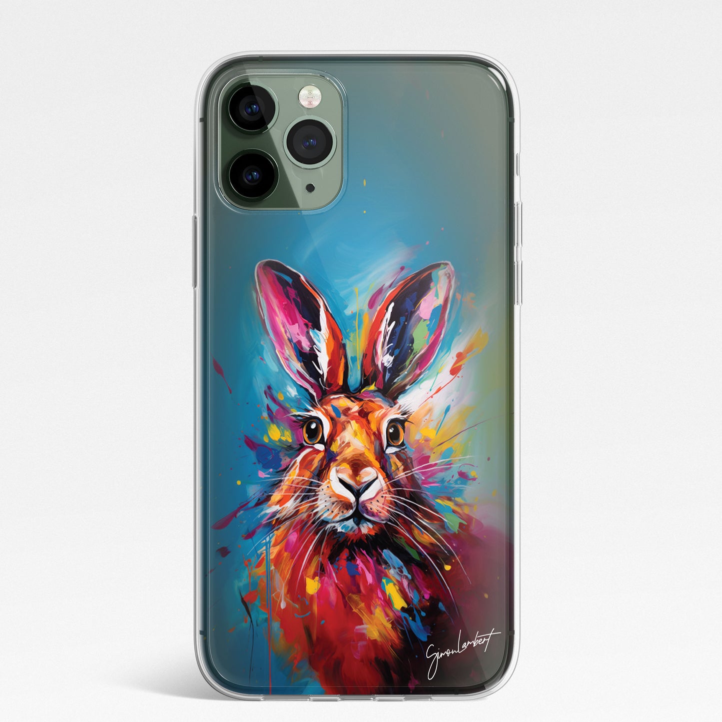 British Woodland Farm Animals Phone Case Palette Knife Art CLEAR Cover Case for iPhone 15 14 13 12 Pro +