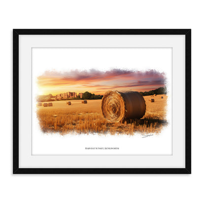 Kenilworth, Warwickshire Local Landmark Print - Kenilworth Harvest by Simon Lambert. Framed or Unframed Print Various Sizes