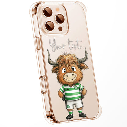 Custom Highland Cow Watercolour Phone Case | Cute Cartoon Animal Art Clear Protective Cover | iPhone 16 15 14 13