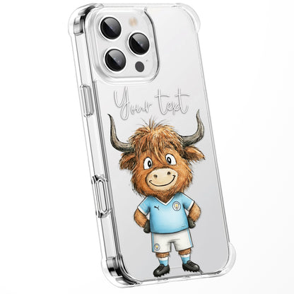 Custom Highland Cow Watercolour Phone Case | Cute Cartoon Animal Art Clear Protective Cover | iPhone 16 15 14 13