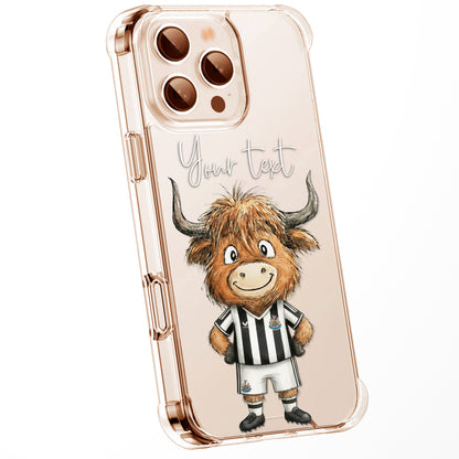 Custom Highland Cow Watercolour Phone Case | Cute Cartoon Animal Art Clear Protective Cover | iPhone 16 15 14 13