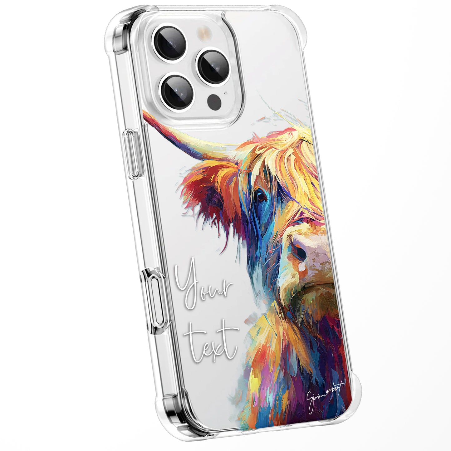 Animal Wildlife WaterColour Personalised Phone Case Splatter Painting Limited Edition Artwork CLEAR Cover Case, Exclusive Art for iPhone 16 15 14 13 12 11 Ranges - CUSTOMISE ONLINE