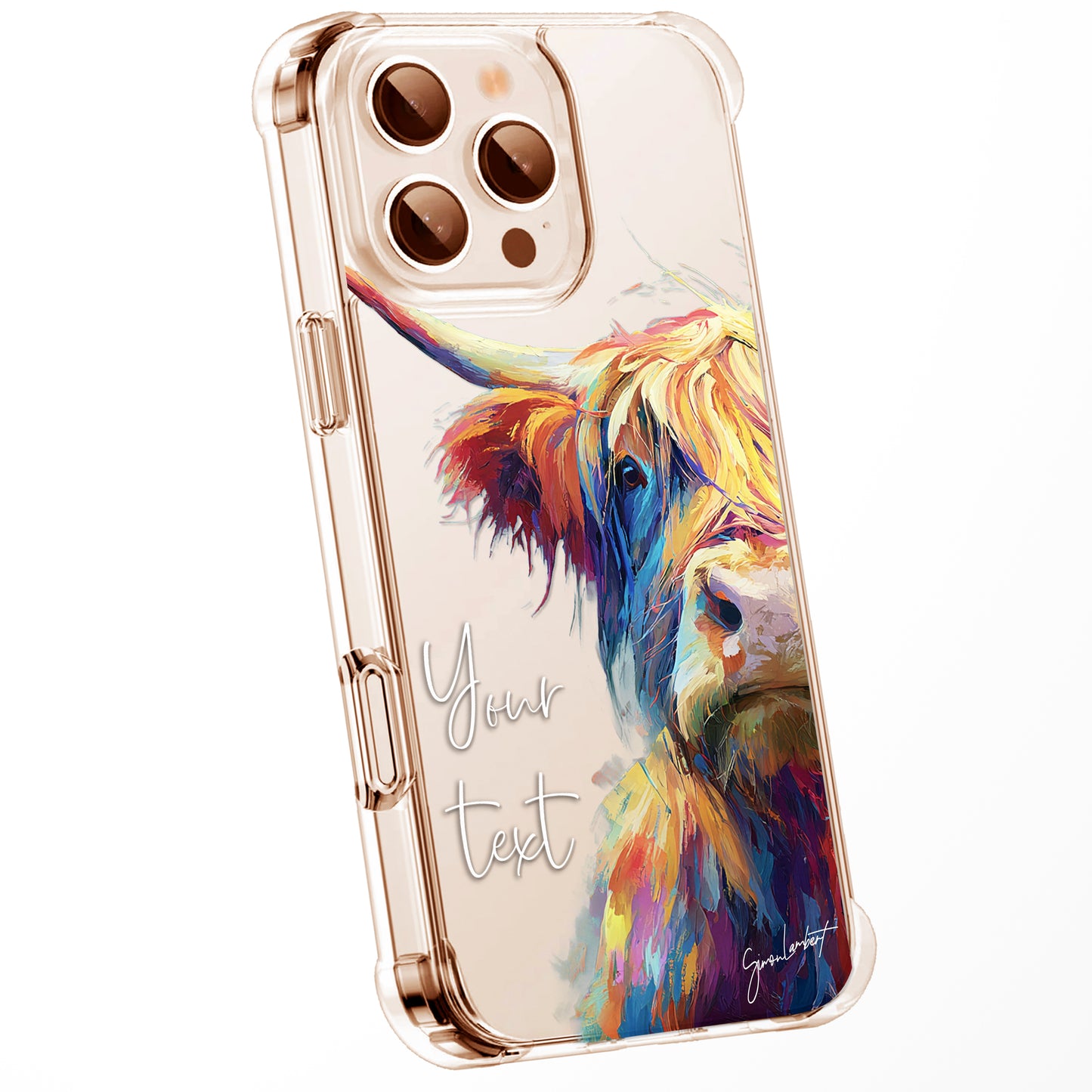 Animal Wildlife WaterColour Personalised Phone Case Splatter Painting Limited Edition Artwork CLEAR Cover Case, Exclusive Art for iPhone 16 15 14 13 12 11 Ranges - CUSTOMISE ONLINE