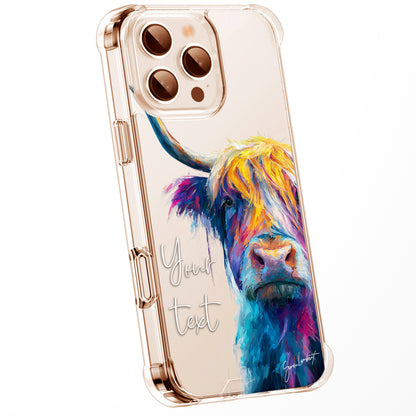 Animal Wildlife WaterColour Personalised Phone Case Splatter Painting Limited Edition Artwork CLEAR Cover Case, Exclusive Art for iPhone 16 15 14 13 12 11 Ranges - CUSTOMISE ONLINE