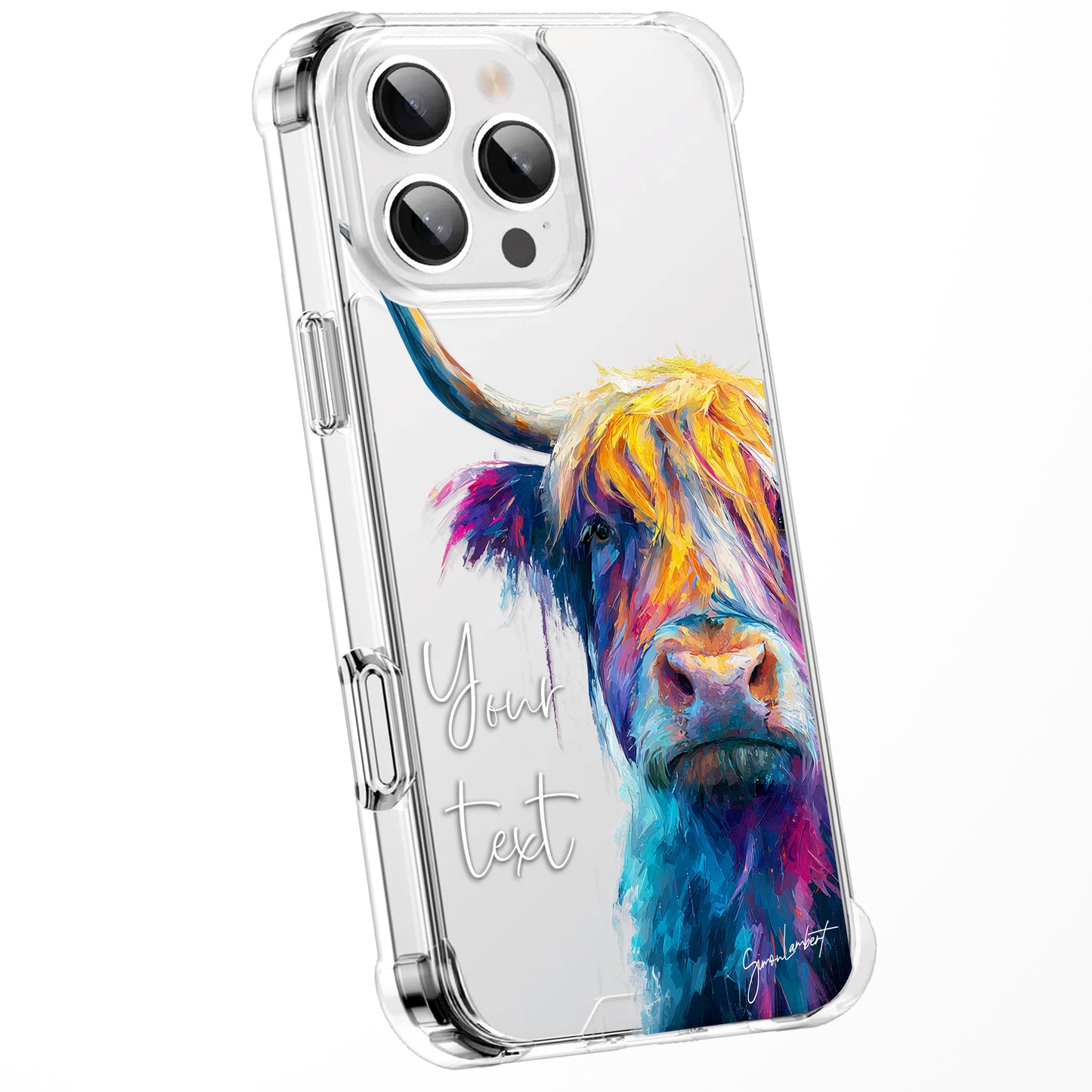 Animal Wildlife WaterColour Personalised Phone Case Splatter Painting Limited Edition Artwork CLEAR Cover Case, Exclusive Art for iPhone 16 15 14 13 12 11 Ranges - CUSTOMISE ONLINE
