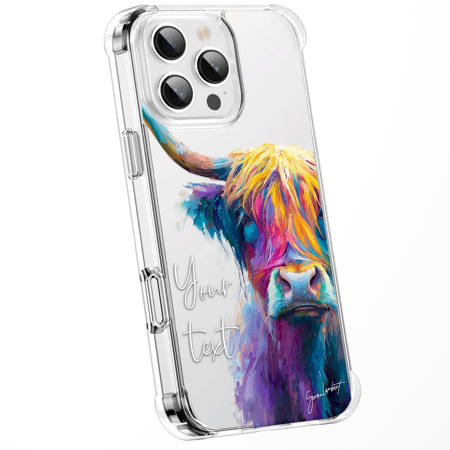 Animal Wildlife WaterColour Personalised Phone Case Splatter Painting Limited Edition Artwork CLEAR Cover Case, Exclusive Art for iPhone 16 15 14 13 12 11 Ranges - CUSTOMISE ONLINE
