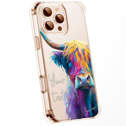 Animal Wildlife WaterColour Personalised Phone Case Splatter Painting Limited Edition Artwork CLEAR Cover Case, Exclusive Art for iPhone 16 15 14 13 12 11 Ranges - CUSTOMISE ONLINE