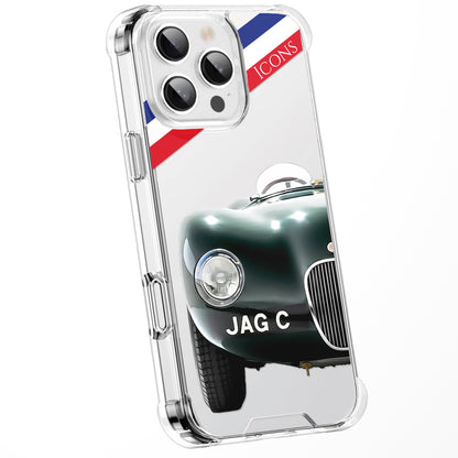 Personalised British Car Watercolour Phone Case for iPhone 16 15 14 13 | Classic Car Art Clear Cover