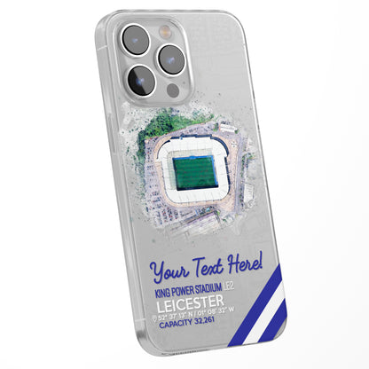 Personalised Phone Case Cover Football Team Stadium Water Colour Effect Style Customised for iPhone 16 15 14 13 12 11 Range