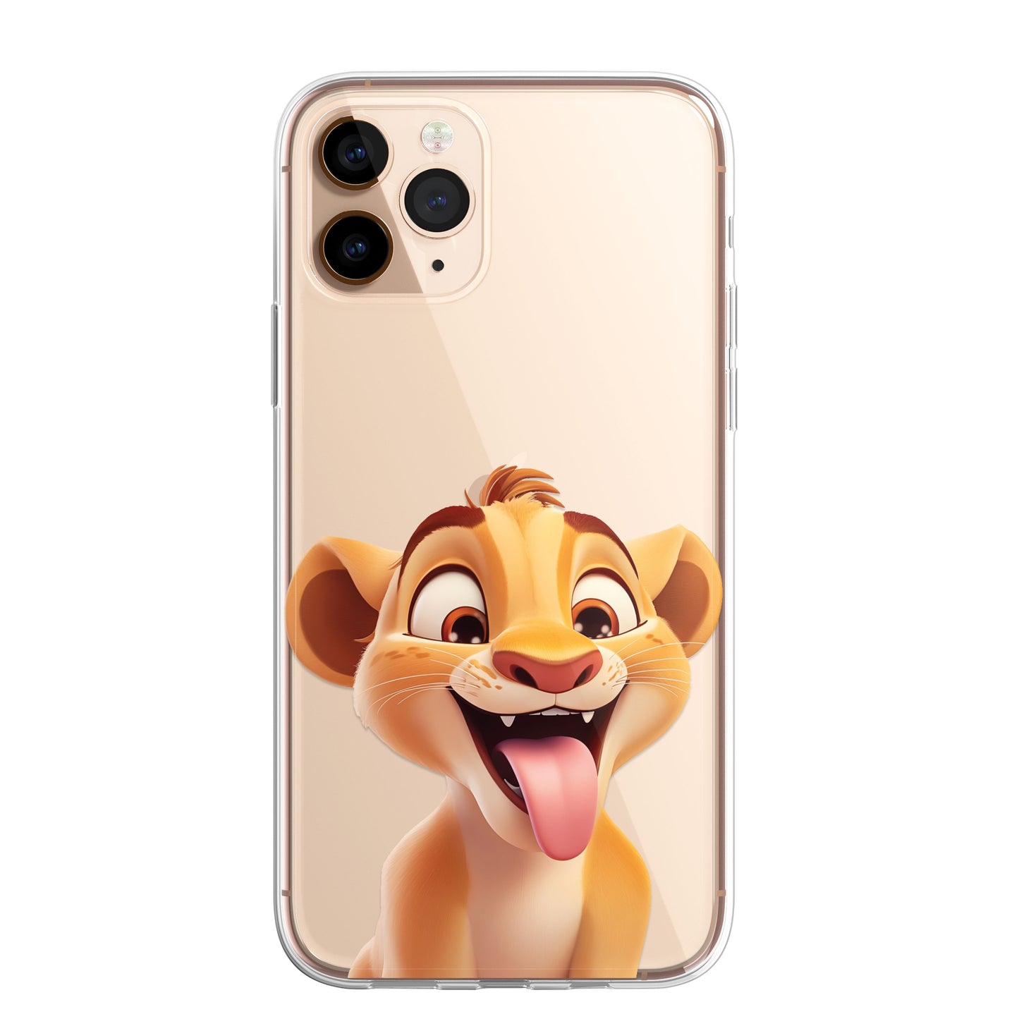 Lion Lioness Custom Cartoon Phone Case Personalised CLEAR Cute Family Splatter Phone Cover Case for iPhone 16 15 14 13 12 11