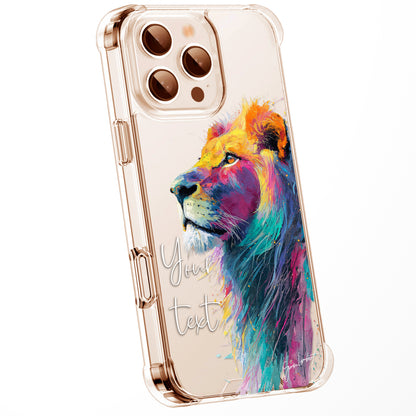Animal Wildlife WaterColour Personalised Phone Case Splatter Painting Limited Edition Artwork CLEAR Cover Case, Exclusive Art for iPhone 16 15 14 13 12 11 Ranges - CUSTOMISE ONLINE