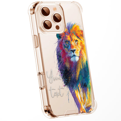 Animal Wildlife WaterColour Personalised Phone Case Splatter Painting Limited Edition Artwork CLEAR Cover Case, Exclusive Art for iPhone 16 15 14 13 12 11 Ranges - CUSTOMISE ONLINE