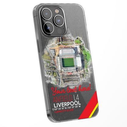 Personalised Phone Case Cover Football Team Stadium Water Colour Effect Style Customised for iPhone 16 15 14 13 12 11 Range