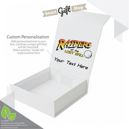 Indiana Jones: Personalised Branded 9 Golf Ball Set in Customised Box - Novelty Movie Themed Golfer's Gift, Father's Day, Retirement, Birthday