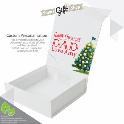 Christmas Personalised Branded 9 Golf Ball Set in Customised Box - Themed Golfer's Gift, Father's Day, Retirement, Birthday