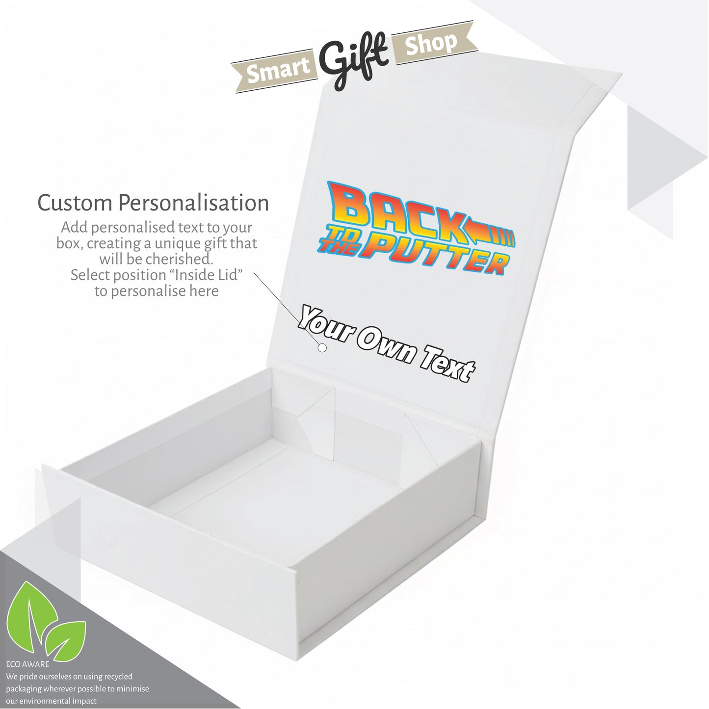 BACK TO THE PUTTER!: Personalised Branded 9 Golf Ball Set in Customised Box - Back to the Future Novelty Movie Terminator Themed Golfer's Gift, Father's Day, Retirement, Birthday