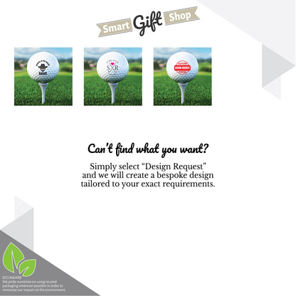 Personalised Branded 3 Golf Ball Sleeve - Golfer's Gift, Father's Day, Wedding Favour, Birthday, Valentines, Pet Photo Text Logo