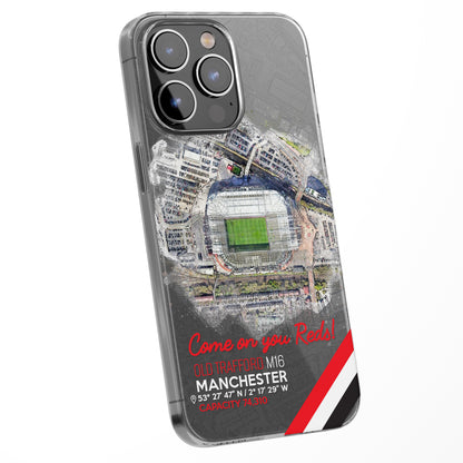 Personalised Phone Case Cover Football Team Stadium Water Colour Effect Style Customised for iPhone 16 15 14 13 12 11 Range