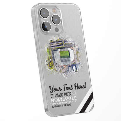 Personalised Phone Case Cover Football Team Stadium Water Colour Effect Style Customised for iPhone 16 15 14 13 12 11 Range
