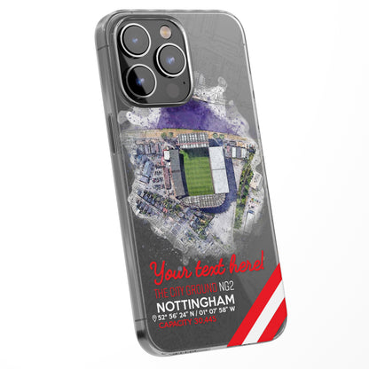 Personalised Phone Case Cover Football Team Stadium Water Colour Effect Style Customised for iPhone 16 15 14 13 12 11 Range