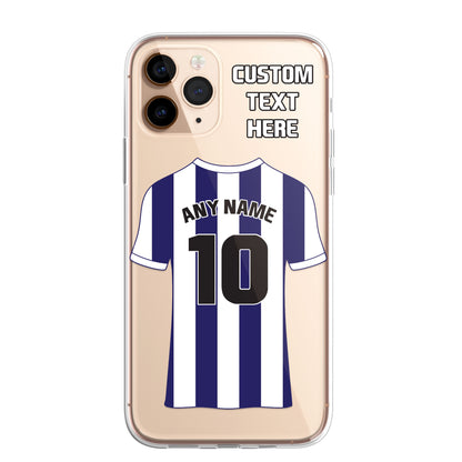 Personalised Phone Case Cover Football Premier Championship Team Shirt Style Custom for iPhone 16 15 14 13 12 11 Range