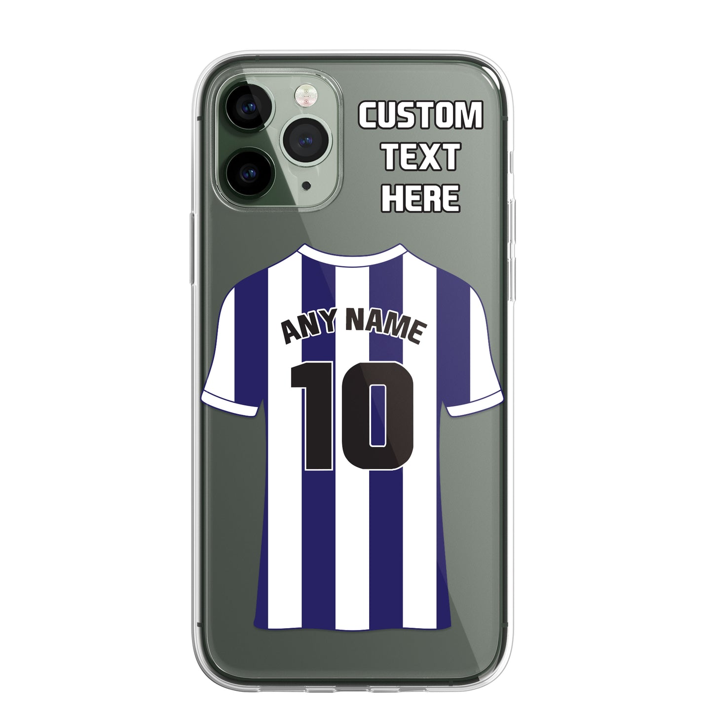 Personalised Phone Case Cover Football Premier Championship Team Shirt Style Custom for iPhone 16 15 14 13 12 11 Range