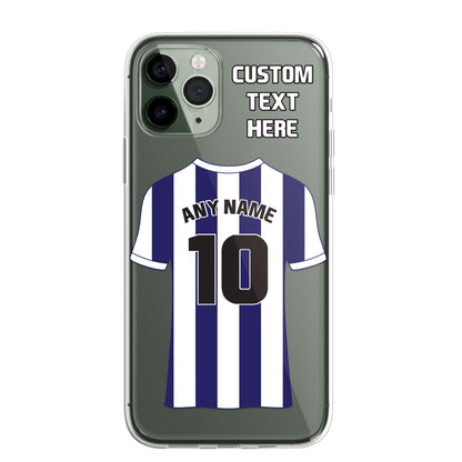 Personalised Phone Case Cover Football Premier Championship Team Shirt Style Custom for iPhone 16 15 14 13 12 11 Range