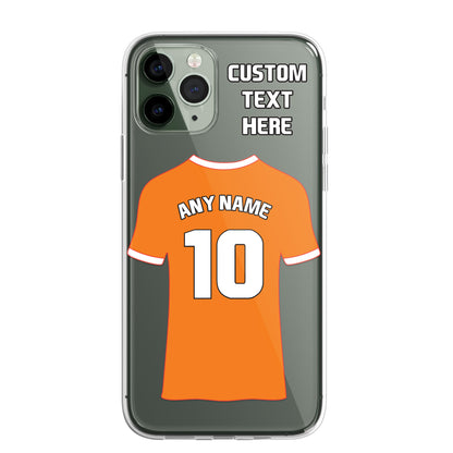 Personalised Phone Case Cover Football Premier Championship Team Shirt Style Custom for iPhone 16 15 14 13 12 11 Range