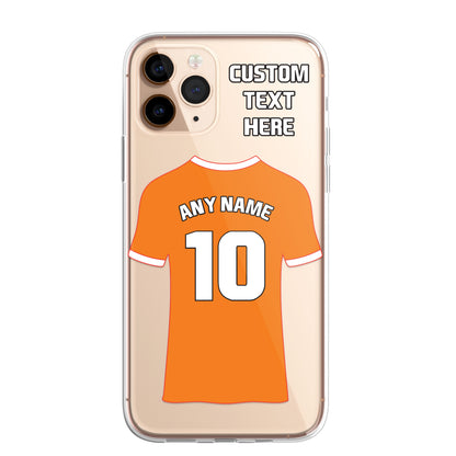 Personalised Phone Case Cover Football Premier Championship Team Shirt Style Custom for iPhone 16 15 14 13 12 11 Range