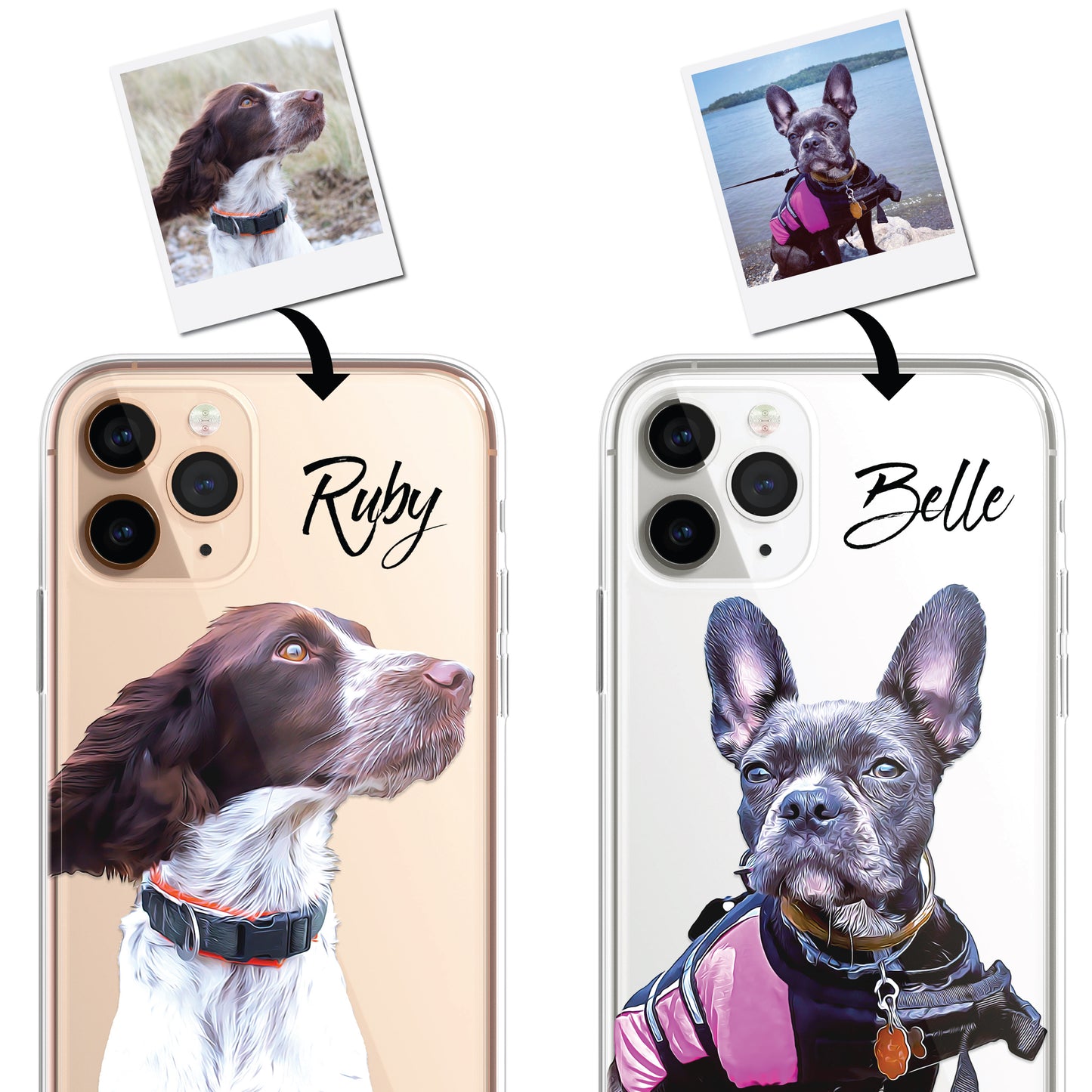PET Painting Portrait Dog Cat Personalised Phone Cover Case for iPhone 14 13 12+