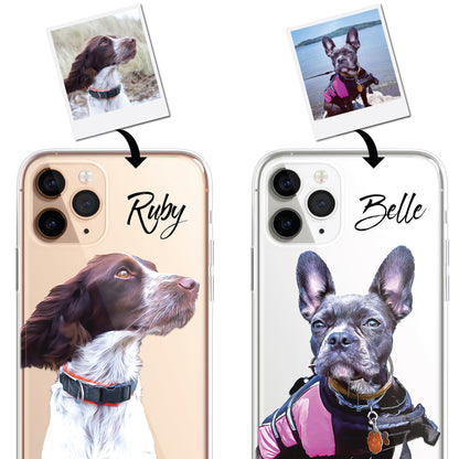 PET Painting Portrait Dog Cat Personalised Phone Cover Case for iPhone 14 13 12+