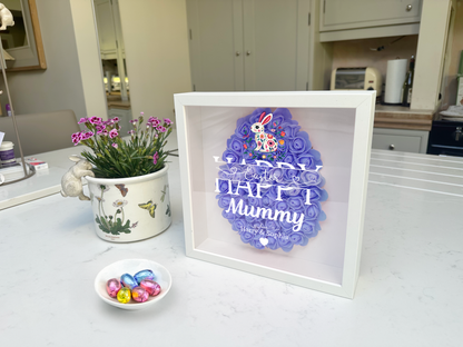 Personalised Framed Flower Floral Heart Easter Custom Keepsake Unique Gift Shadow Box Frame