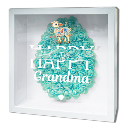 Personalised Framed Flower Floral Heart Easter Custom Keepsake Unique Gift Shadow Box Frame