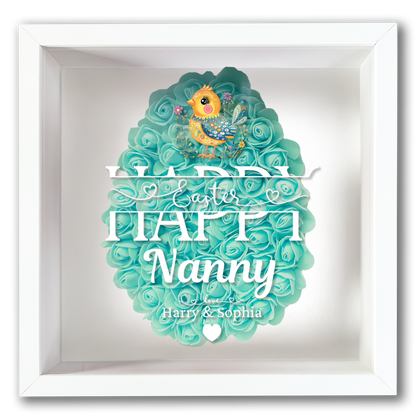 Personalised Framed Flower Floral Heart Easter Custom Keepsake Unique Gift Shadow Box Frame