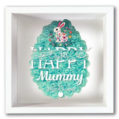 Personalised Framed Flower Floral Heart Easter Custom Keepsake Unique Gift Shadow Box Frame