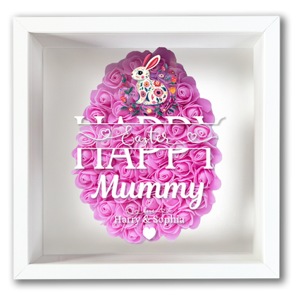 Personalised Framed Flower Floral Heart Easter Custom Keepsake Unique Gift Shadow Box Frame
