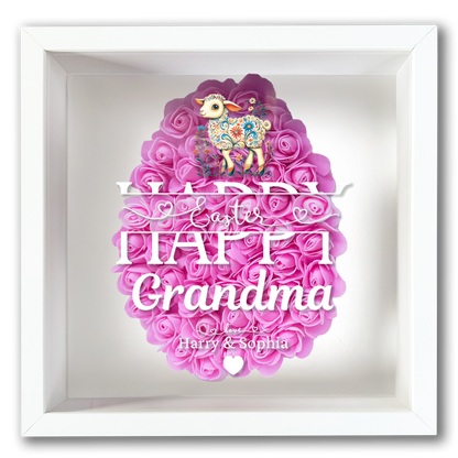 Personalised Framed Flower Floral Heart Easter Custom Keepsake Unique Gift Shadow Box Frame