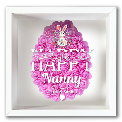 Personalised Framed Flower Floral Heart Easter Custom Keepsake Unique Gift Shadow Box Frame