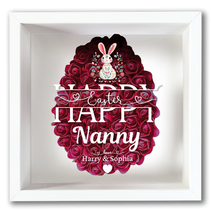 Personalised Framed Flower Floral Heart Easter Custom Keepsake Unique Gift Shadow Box Frame