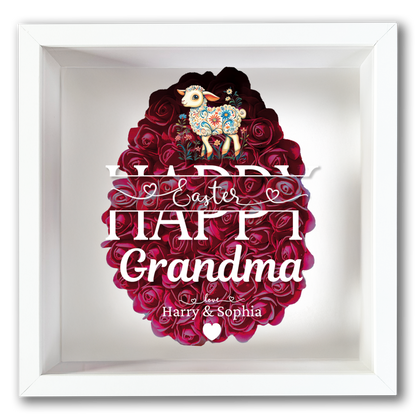 Personalised Framed Flower Floral Heart Easter Custom Keepsake Unique Gift Shadow Box Frame