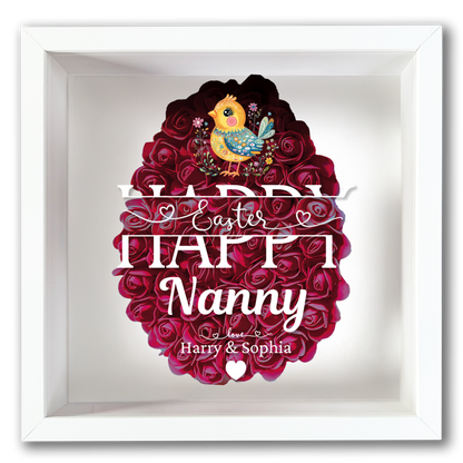 Personalised Framed Flower Floral Heart Easter Custom Keepsake Unique Gift Shadow Box Frame