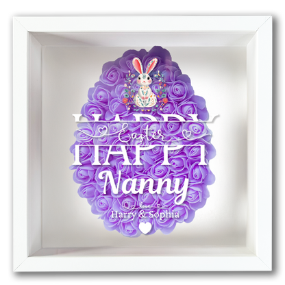 Personalised Framed Flower Floral Heart Easter Custom Keepsake Unique Gift Shadow Box Frame