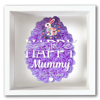 Personalised Framed Flower Floral Heart Easter Custom Keepsake Unique Gift Shadow Box Frame