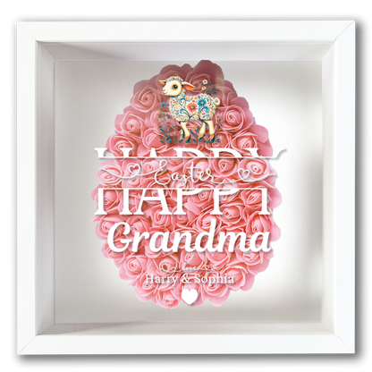 Personalised Framed Flower Floral Heart Easter Custom Keepsake Unique Gift Shadow Box Frame